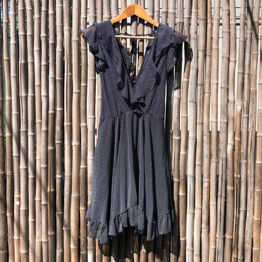 Flowy Polka dot Ruffle Dress